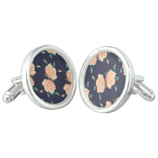 Blush Pink Roses Custom Cufflinks