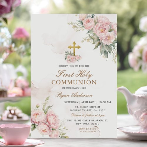  Blush pink Roses First Holy Communion 