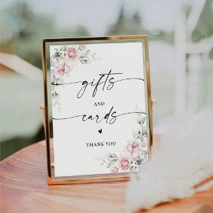 Blush Pink Roses Gifts and Cards Sign