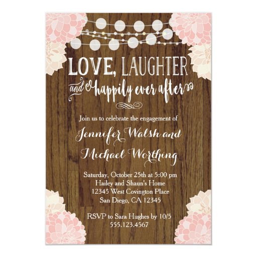 Engagement Party Invitations Pink 3