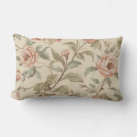 Blush Pink Sage Green Beige Shabby Chic Floral