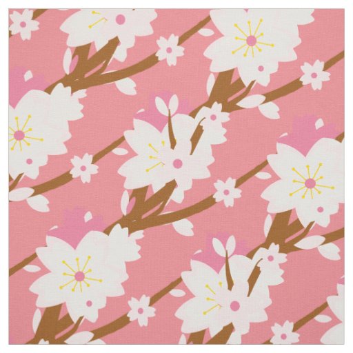 Blush pink Sakura CHerry Blossom Japanese Fabric