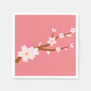 Blush pink Sakura CHerry Blossom Japanese Napkins