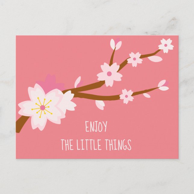 Blush pink Sakura Cherry Blossom Japanese Postcard (Front)