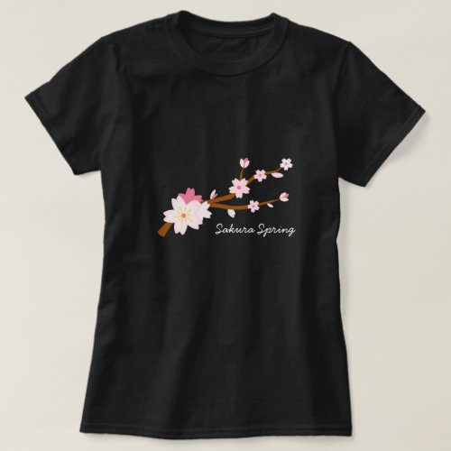 Blush pink Sakura Cherry Blossom Japanese T_Shirt