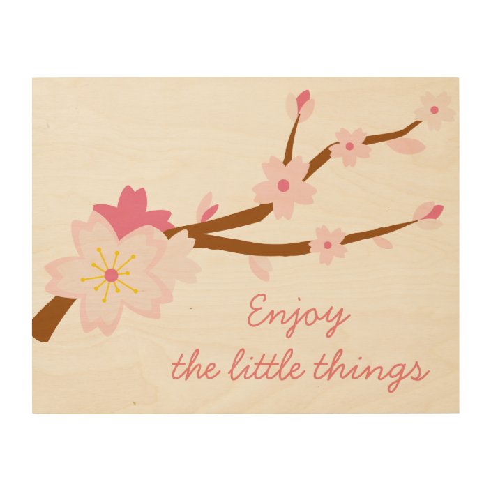 Blush pink Sakura Cherry Blossom Japanese Wood Wall Art