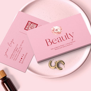 Blush Pink Salon Beauty Business Card