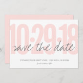Blush Pink Save the date, wedding, photo on back Save The Date (Front/Back)