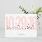 Blush Pink Save the date, wedding, photo on back Save The Date (Standing Front)
