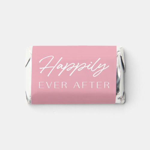 Blush Pink Script Happily Ever After Wedding 