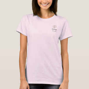 Blush Pink Script Logo Makeup Staff T-Shirt