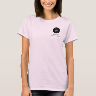 Blush Pink Script Logo Makeup Staff T-Shirt