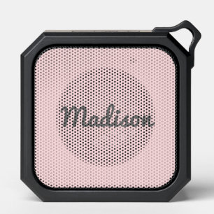 Blush Pink Script Personalized Bluetooth Speaker