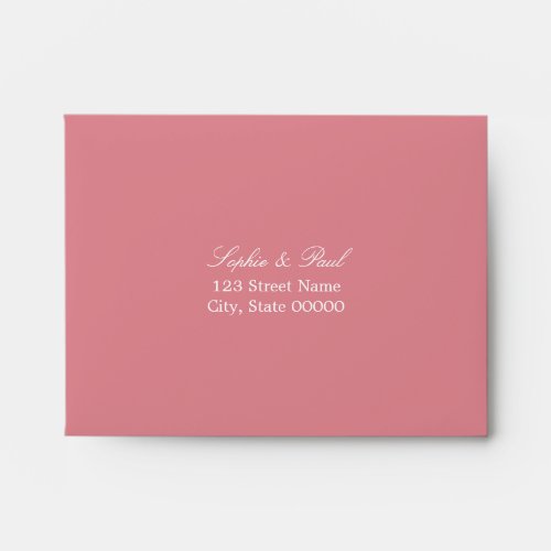 Blush Pink Self Addressed RSVP Envelope