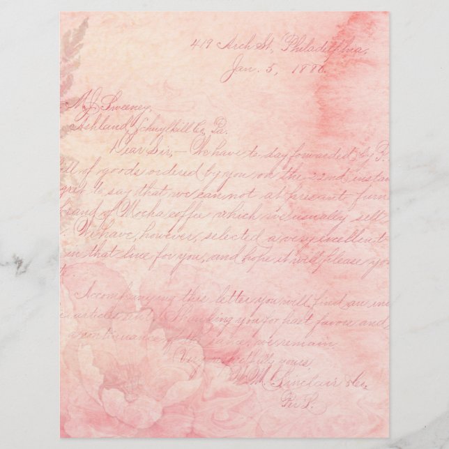 Blush Pink Shabby Chic Scrapbook Paper (Front)