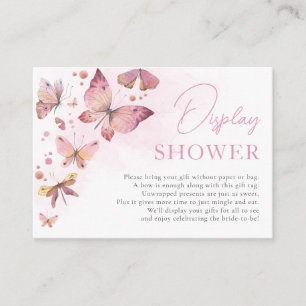 Blush Pink She Gives me Butterflies Display Shower Enclosure Card