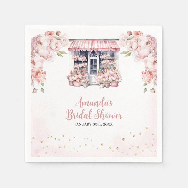 Blush Pink She's Off The Market Bridal Shower Napkins (Front)