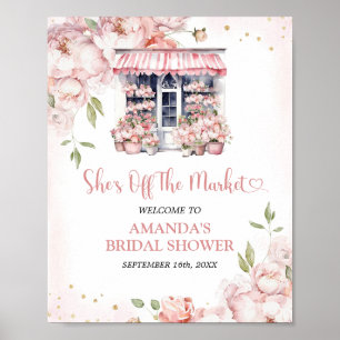 Blush Pink She's Off The Market Bridal Shower Sign
