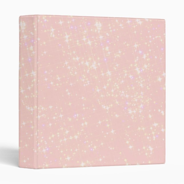 Blush Pink Shimmer - Add Text, Monogram as desired 3 Ring Binder (Front/Spine)