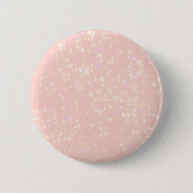 Blush Pink Shimmer - Add Text, Monogram as desired Button (Front)