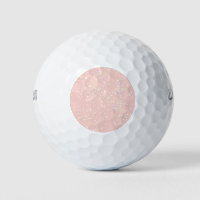 Blush Pink Shimmer - Add Text, Monogram as desired Golf Balls (Front)