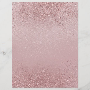 Blush Pink Shimmer Glitter Dust Scrapbook Paper