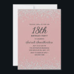 Blush Pink Silver Diamond Glitter 18th Birthday Invitation<br><div class="desc">Celebrate in style with this elegant 18th birthday party invitation featuring shimmering faux silver glitter confetti on a soft blush pink background. The modern typography highlights the milestone age, while the script font adds a touch of sophistication. Perfect for girls turning 18, this invitation sets the tone for a chic...</div>