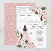 Foulard Floral Rose Et Argent - Occasion - Sans Marque - Pour Femme