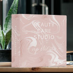 Blush pink silver marble salon appointment book 3 ring binder<br><div class="desc">Simple classy feminine pale blush / millennial pink glam binder with white ivory marble pattern and with a modern minimal white typography script. Ideal for beauty salon and sap, makeup artists, cosmetologists, personal stylists, hairstylists, beauty specialists, nail technicians, interior designers, lifestyle bloggers, boutique owners, lip color LipSense or any other...</div>