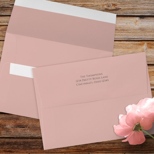 Blush Pink Simple Minimalist Minimal Pretty Envelope