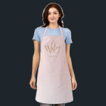 Blush pink simple personalized wifey apron<br><div class="desc">Modern wifey script and name design in blush pink and gold color, simple and unique. Great personalized bride gifts or anniversary gifts.</div>