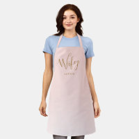 Blush pink simple personalized wifey