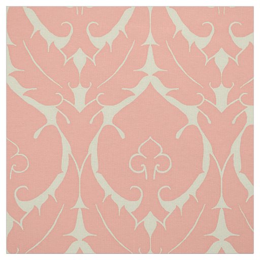 Blush Pink Simple Renaissance Damask Fabric