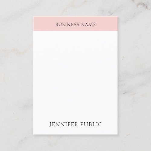 Blush Pink Simple Trendy Modern Elegant Template Business Card