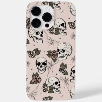 Blush Pink Skulls and Roses