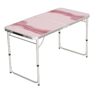 Blush pink smoke beer pong table
