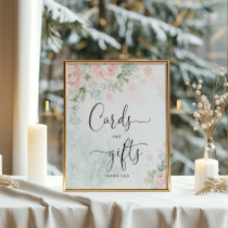 Blush pink snowflakes Cards and gifts Poster