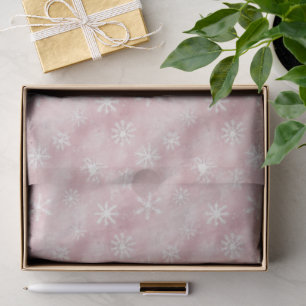 Blush Pink Snowflakes Christmas Tissue Paper