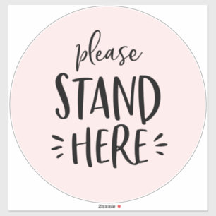Blush Pink Social Distancing Covid-19 Floor Marker Sticker