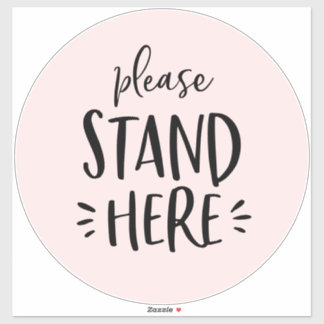 Blush Pink Social Distancing Covid-19 Floor Marker Sticker