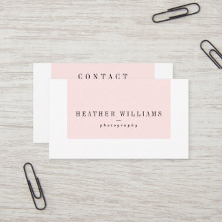 Blush Pink Social Media Business Cards