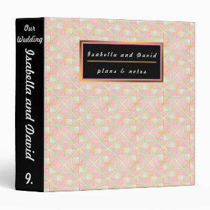 Blush Pink Soft Mint Gold Luxury Trendy Collection 3 Ring Binder