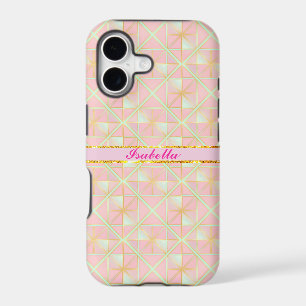 Blush Pink Soft Mint Gold Luxury Trendy Collection iPhone 17 Case