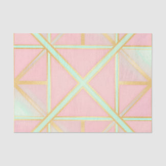 Blush Pink Soft Mint Gold Luxury Trendy Collection Tissue Paper