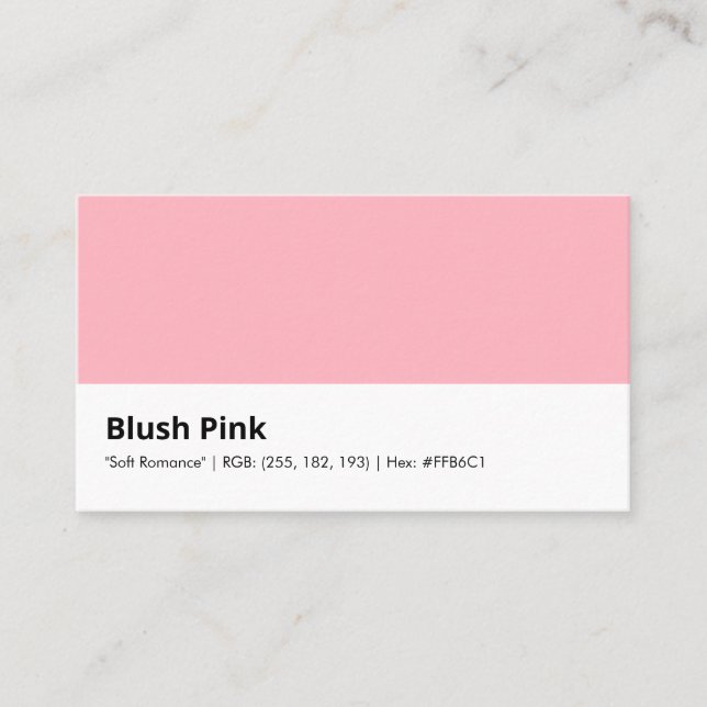 Blush Pink | "Soft Romance"  Business Card (Front)