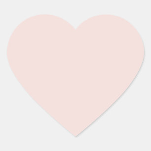 Blush pink solid color blank heart sticker