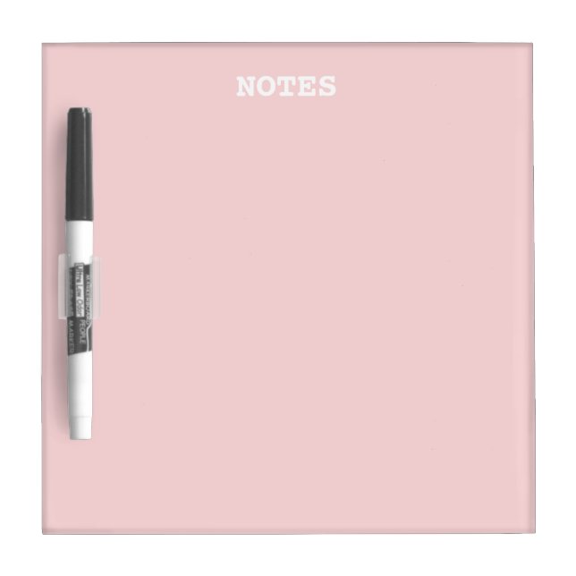 Blush Pink Solid Color Dry Erase Board (Front)
