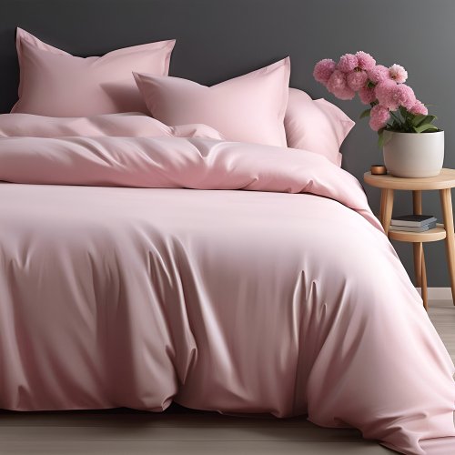 Blush Pink Solid Color Duvet Cover