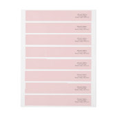 Blush Pink Solid Color Wrap Around Label (Sheet)
