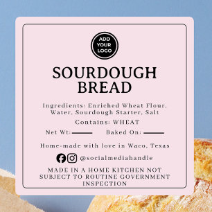 Blush Pink Sourdough Ingredient Cottage Sticker